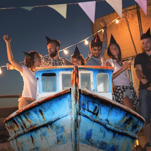 Beeveer 4ft 3D Old Pirate Fishing Boat Cardboard Cutout Stand-up Beach Nautical-Inspired Events Camping-Themed Boat Stand up Photo Props for VBS Vacation Bible School Halloween Party Supplies
