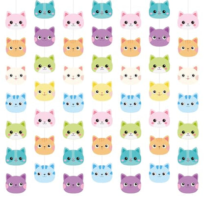 Xinnun 8 Pcs Cat Dollhouse Party Decorations Doll House Hanging Banner Garland Doll of House Birthday Party Decorations Dollhouse Wall Decor for Pet Kitty Themed Birthday Supplies (Cat) - style: Cat