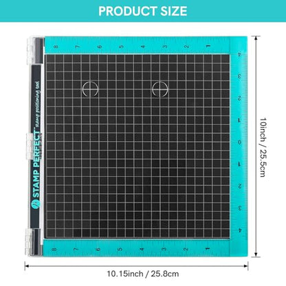 Stamp Platform,10x10inch Stamp Positioning Tool for Accurate Craft Stamping DIY Scrapbooking Card Making,Precision Stamping Tool for Paper Card Crafting