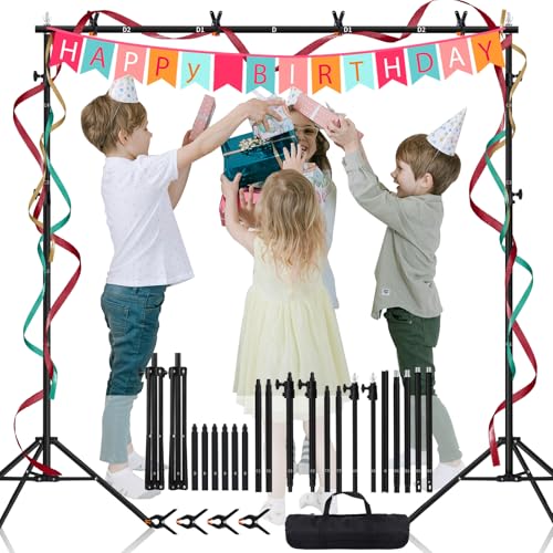 8.5x10 ft Backdrop Stand, Maxztill Adjustable Back Drop Banner Stand, Photography Photo Studio Background Stand Support Kit for Parties Wedding Decoration with Carrying Bag - size: 8.5x10 FT-Ⅱ