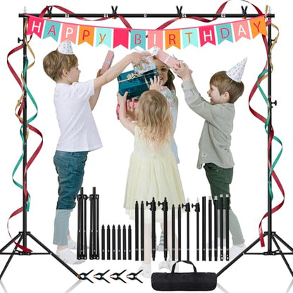 8.5x10 ft Backdrop Stand, Maxztill Adjustable Back Drop Banner Stand, Photography Photo Studio Background Stand Support Kit for Parties Wedding Decoration with Carrying Bag - size: 8.5x10 FT-Ⅱ