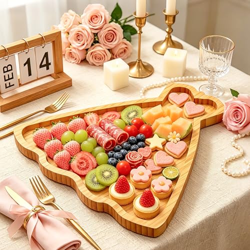 1 Pcs Wooden Bride to Be Decoration Wedding Party Platter for Tabletop Dress Charcuterie Board Food Trays Reusable Fillable Serving Plates for Bridal Shower Engagement Tableware Mr and Mrs Party Favor - color: Dress