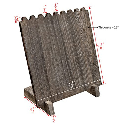 Ikee Design Set of 2 Wood Necklace Jewelry Display Stand for 8 Necklaces, Necklace Display Holder Organizer, Coffee Color - color: Coffee