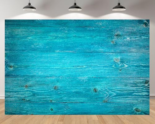 15x10ft Teal Wooden Plank Backdrop for Photography Vintage Painted Texture Rustic Wood Wall Background Wedding Birthday Baby Shower Party Decor Kids Adults Portrait Photo Props Wallpapers - size: 15x10FT