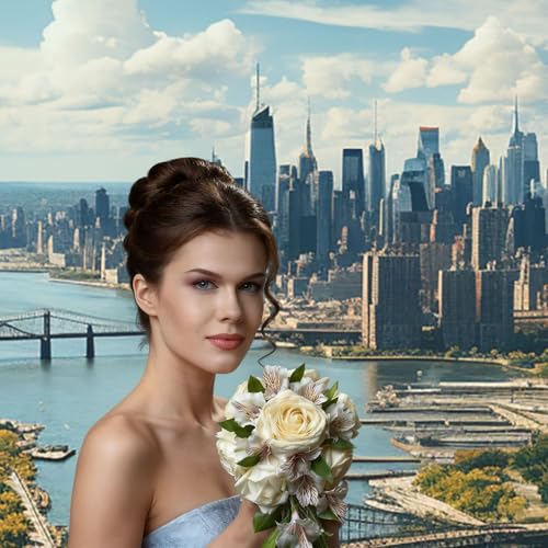 Penthouse Backdrop Background for Photography 5x7ft Photobooth Professional Photo Backdrop Curtains Video Photography Studio Photo Backgrounds Banner Booth Background Screen Parties - color: Penthouse View Over New York Manhattan