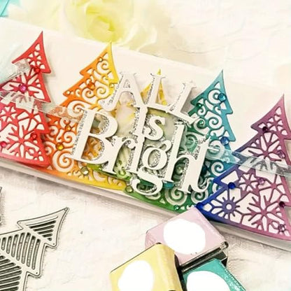Lapoo Festivals Metal Cutting Die for Scrapbooking - Christmas Cut Stencils for DIY Scrapbook Photo Album Decorative Paper Card, Card Making Supplies, Embossing (A Christmas Tree Set 5.5 x 3.5 in) - style: A Christmas Tree Set 5.5 x 3.5 in