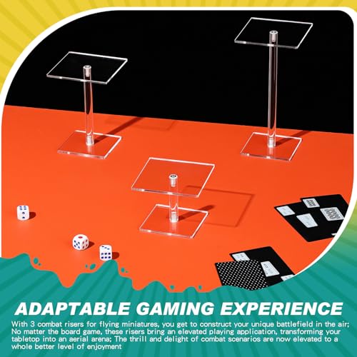 3 Pieces Combat Risers for Flying Miniatures, Flying Miniatures Combat Riser, Flyer Risers with Different Heights for Tabletop RPG and Board Games Watch Jewelry Small Planters Figures Display