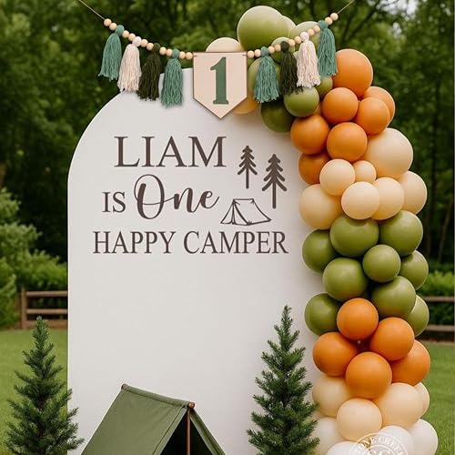 Upfirst Green Wild One High Chair Banner - 1st Birthday Party Decorations Supplies,Wild One Theme First Birthday Party Banner for Anniversary/Cake Smash Photo Prop