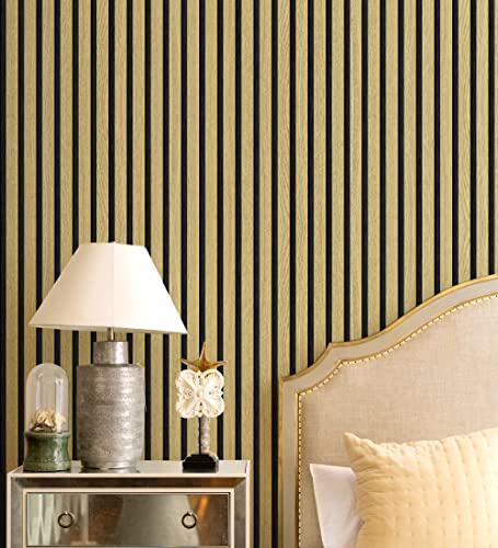 myforHD Wallpaper Peel and Stick Wood Grating Stripe Self-Adhesive Wallpaper Faux Wood Contact Paper Wood Slats Self Adhesive Wall Paper PVC Vinyl Film Removable Waterproof (Wood A, 17.3" x 393") - color: Wood A, size: 17.3" x 393.7"
