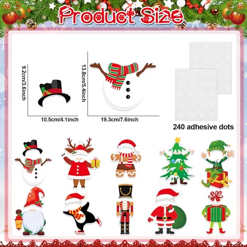 60pcs Christmas Theme Cutouts Xmas Holiday Bulletin Board Decorations Xmas Theme Claus Paper Cut-Outs Classroom Decor for Christmas Classroom DIY Craft Photo Wall Door Winter Party Supplies - style: Christmas