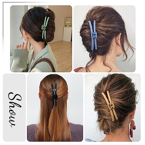 Hold Everything Hair Claw Clips for Thick and Thin Hair Big Hair Barrettes for Women and Girls Straight Wavy and Curly Hair Strong Hold Claw Clip with 52 teeth (7-Color) - color: 52 teeth-7