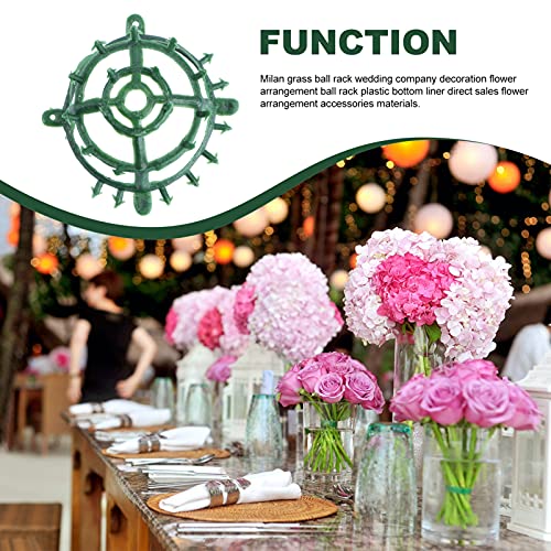 Yardwe Wedding Grass Half Ball Shelf Decorative Flower Arrangement Holder Props for Bridal Bouquet and Artificial Flowers Compact 1.96In Floral Display Stand for Home and Party Decoration