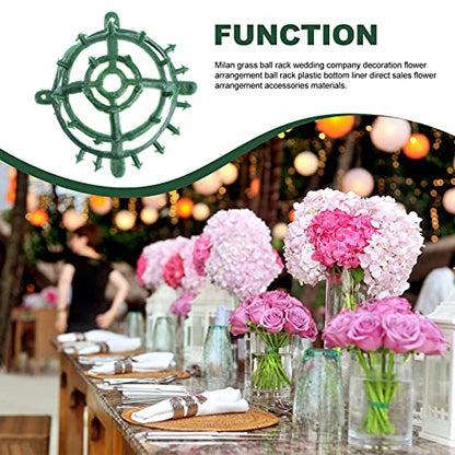 Yardwe Wedding Grass Half Ball Shelf Decorative Flower Arrangement Holder Props for Bridal Bouquet and Artificial Flowers Compact 1.96In Floral Display Stand for Home and Party Decoration