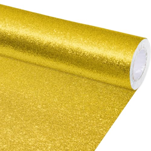gisgfim 16" x20ft Glitter Bulletin Board Paper Roll Sparkle Color Bulletin Board Background Poster Paper Non Fading Gift Wrapping DIY Art Crafts for Office Classroom Decoration, Lemon Yellow - color: Lemon Yellow