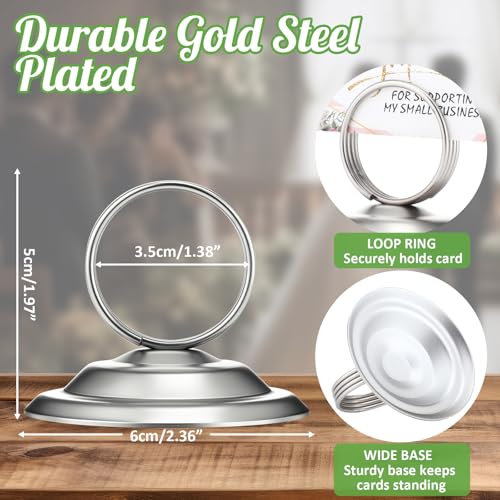 MotiMind 24 Pcs Table Number Holders-Metal Place Card Holders Table Number Stands Tabletop Sign Stands for Photos, Menu, Memo, Notes, Wedding, Restaurant, Banquet, Birthday(Matte Silver) - color: Matte Silver
