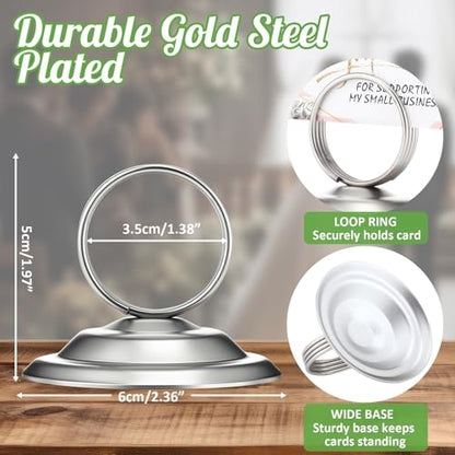 MotiMind 24 Pcs Table Number Holders-Metal Place Card Holders Table Number Stands Tabletop Sign Stands for Photos, Menu, Memo, Notes, Wedding, Restaurant, Banquet, Birthday(Matte Silver) - color: Matte Silver