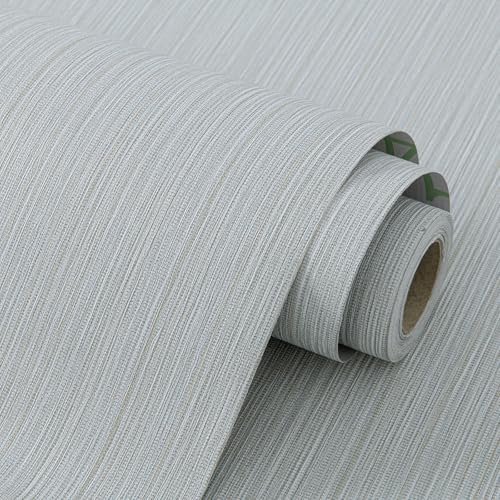 Blue Grasscloth Wallpaper Peel and Stick Fabric Linen Textured 24"x394" Classic Faux Grassweave Upgraded Thick Self-Adhesive Neutral Contact Paper Vinyl Film Liner Roll for Home Use - color: misty blue, size: 23.6" x 393"