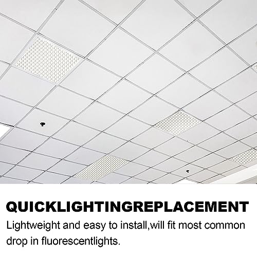 Frienda 4 Pcs Fluorescent Light Covers Replacement Flat Clear Prismatic Acrylic Ceiling Light Cover Panels(23.75" x 23.75" x 0.1") - size: 23.75" x 23.75" x 0.1"