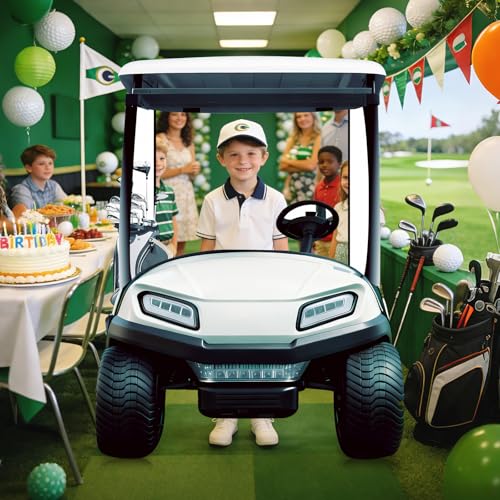 3.3 ft Golf Cart Cardboard Cutout, Large Life Size Stand-up Golf Cart Photo Booth Props Background for Golf Theme Party Decorations Birthday Baby Shower Gender Reveal Retirement Party Supplies