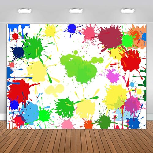 Colorful Graffiti Backdrop Paint Splatter Background 7x5ft Paint Splash Creative Backgroundfor Photo Booth Props BJLSME112