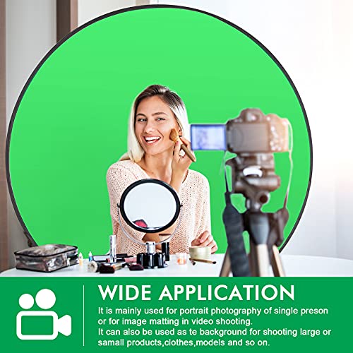 Portable Green Screen Chair, 57 in Greenscreen Backdrop with Stand Double Sided Foldable Green Background, Chroma Key, for Photography Streaming Gaming Photo Zoom Video Chats and Meeting - color: Green Screen