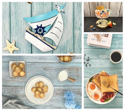 Food Photography Backdrop Board with 8PCS 16Patterns Small Portable Photo Setting Casual Item Photography 16.5 * 11.5 Inch Kit Photoshoot Props kit Table Top Flat Lay Props - color: Pink-Blue