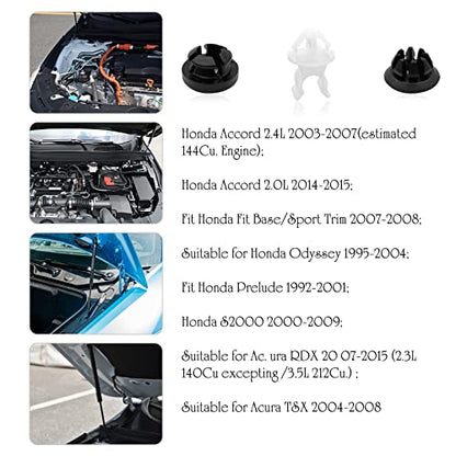 30 PCS Hood Prop Rod Holder, Prop Rod Clips, Grommet Clips for Most Cars, Black & White