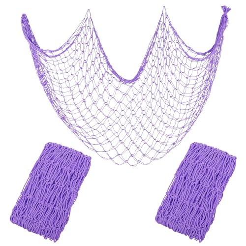 2 Pack Fish Net Decorations for Party - color: Light Purple