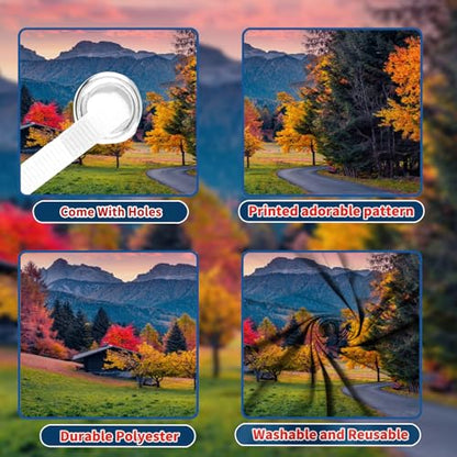 Fall Garage Door Cover Banner Decorations Backdrop 10x8ft Thanksgiving Autumn Country Forest Maple Leaves Nature Landscape Garage Door Banner Party Photoshoot Studio Prop Photography Background - size: 8x10ft