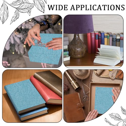 CRASPIRE 51 x 11.8 Inch Blue Book Cover Fabric Bookbinding Book Cloth A4 to A8 Paper Backed Woven Polyester Cadet Blue Cover for Books Album Scrapbooking Archival DIY Covering Binding Protector - color: Cadet Blue