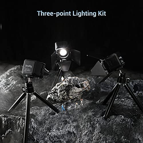 SmallRig RM01 Mini LED Video Light (3 Pack), Waterproof Portable Lighting Kit with Gels, Barndoor, Diffuser, Dimmable Fill Light 5600K CRI95, Lume Cube Camera Light for Stop Motion, Macro Photography - size: 3 Pack
