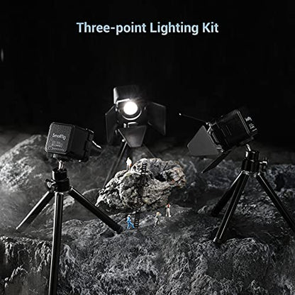 SmallRig RM01 Mini LED Video Light (3 Pack), Waterproof Portable Lighting Kit with Gels, Barndoor, Diffuser, Dimmable Fill Light 5600K CRI95, Lume Cube Camera Light for Stop Motion, Macro Photography - size: 3 Pack