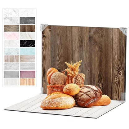Photo Backdrop 10Pcs 20Patterns Small Product Photography Backdrops Kit Food Photography Backdrop Board Double-Sided Table Top Backdrop Kit Flat Lay Props