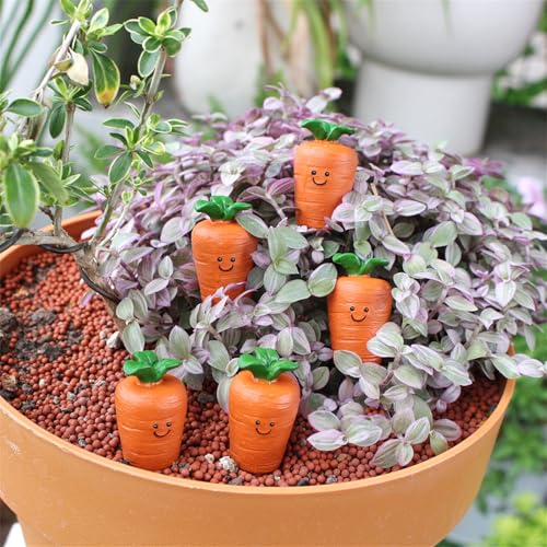 Smiling Carrot Shaped Statue Plant Stake for Elegant Easter and Seasonal Home Decorations Garden Styling Photo Props Outdoor Decorative Statues