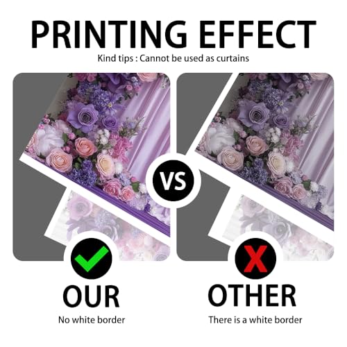 Purple Floral Arch Photo Backdrop Lavender Romantic Blossom Theme Photography Background Baby Bridal Shower Birthday Princess Wedding Party Banner Decoration Polyester 7x5ft