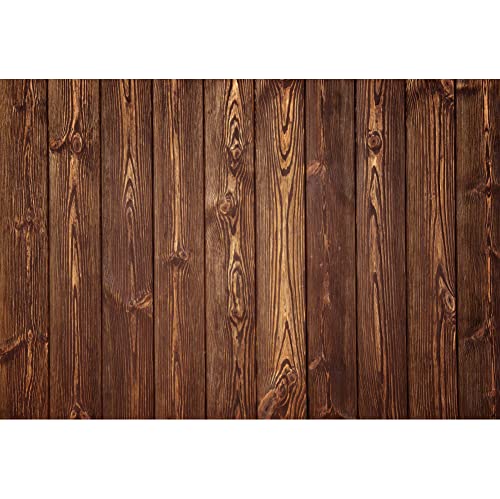 Wood Backdrops for Photography 10x8ft Brown Rustic Old Wooden Board for Birthday Party Wedding Baby Shower Photo Background Dark Brown Wood Plank Wall Backdrop Gender Reveal Decorations Studio Props