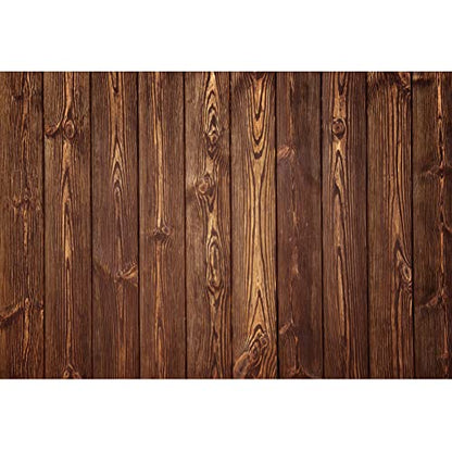 Wood Backdrops for Photography 10x8ft Brown Rustic Old Wooden Board for Birthday Party Wedding Baby Shower Photo Background Dark Brown Wood Plank Wall Backdrop Gender Reveal Decorations Studio Props