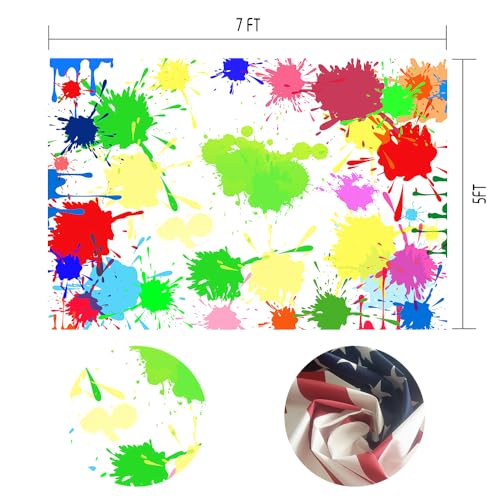 Colorful Graffiti Backdrop Paint Splatter Background 7x5ft Paint Splash Creative Backgroundfor Photo Booth Props BJLSME112