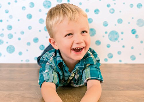 Ella Bella Photography Backdrop Paper, Assorted Stamped Dots (1 ea.: Purple, Aqua, Green & Pink), 48" x 12', 4 Rolls - style: Assorted Stamped Dots