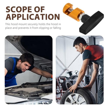 Car Hood Lift Strut Clamp Universal Hydraulic Support Holder for Automotive Hood Shocks Prop Tool Gold Anti-slip Fixing Accessory for Vehicle Maintenance