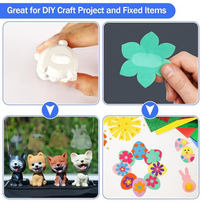JANYUN 280 Pcs Mounting Putty, Double Sided Sticky Dots Removable Poster Putty Clear Sticky Tack for Wall Hanging Pictures Putty for Home Office Decor (20x10mm) - size: 0.79"x0.39" Square