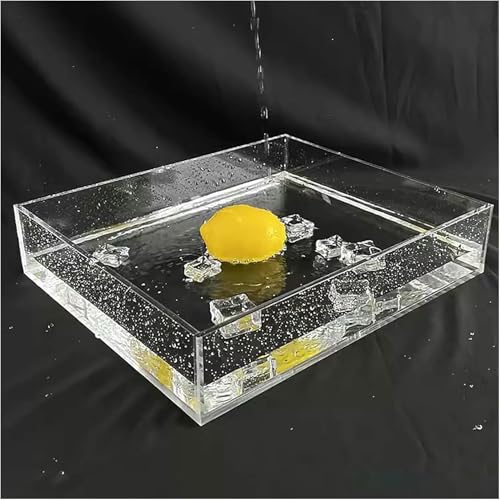 3mm Thick Clear Shallow Water Tank, Photography Storage Tray, Photo Posing Props, Acrylic Display Case Showcase, Cosmetic Advertising Shooting Props - size: 20x25x10cm