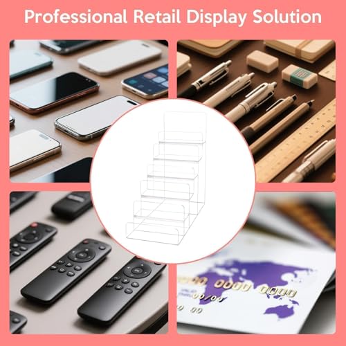 2PCS Acrylic Purse Display Stand,6-Tier Wallet Display Stand Purse Handbag Organizer Shelf,Clear Perfume Stand Jewelry Riser Rack,Acrylic Shelf for Cosmetic Perfume Jewelry Sunglasses Handbag - size: 2PCS