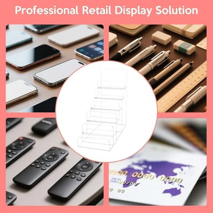 2PCS Acrylic Purse Display Stand,6-Tier Wallet Display Stand Purse Handbag Organizer Shelf,Clear Perfume Stand Jewelry Riser Rack,Acrylic Shelf for Cosmetic Perfume Jewelry Sunglasses Handbag - size: 2PCS
