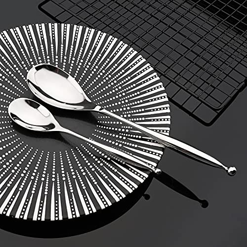 JASHII Silverware, Luxury Royal 16 Pieces 18/10 Stainless Steel Steak Knife and Spoon Fork Flatware Utensils Set Service for 4, Simple Look, Modern Design, Dishwasher Safe