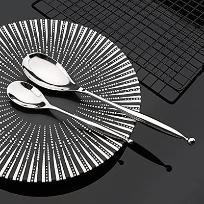 JASHII Silverware, Luxury Royal 16 Pieces 18/10 Stainless Steel Steak Knife and Spoon Fork Flatware Utensils Set Service for 4, Simple Look, Modern Design, Dishwasher Safe