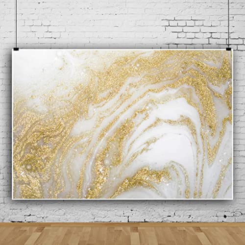 6x4ft White Gold Marble Backdrops Marble Texture Backdrop for Photography Gold Fluid Glitter Photo Background Modern Art Simple Luxurious Marble Stone Pattern Decor Portrait Studio Props - color: White Gold, size: 6x4ft