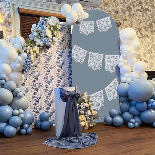 Dusty Blue Cielito Lindo Arch Backdrop Covers Mexican Theme Fiesta Wedding Parties Decoration Baptismx Baby Shower Birthday Party Supplies(Stand is not Included) (3x5ft(90x150cm),G-4042) - color: G-4042, size: 3 x 5 ft