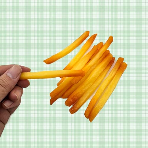 Artificial Hamburger & 12 Artificial French Fries Realistic Food Display Hamburger Model Photography Prop for Home Kitchen Shop Decorations