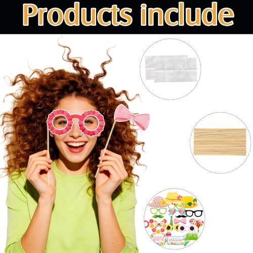 25 Pcs Spring Photo Booth Props Kit Spring Photo Props Party Supplies Favors Decorations Selfie Prop Photography Photobooth Funny Cute Holiday Selfie Supplies Easy to Assemble
